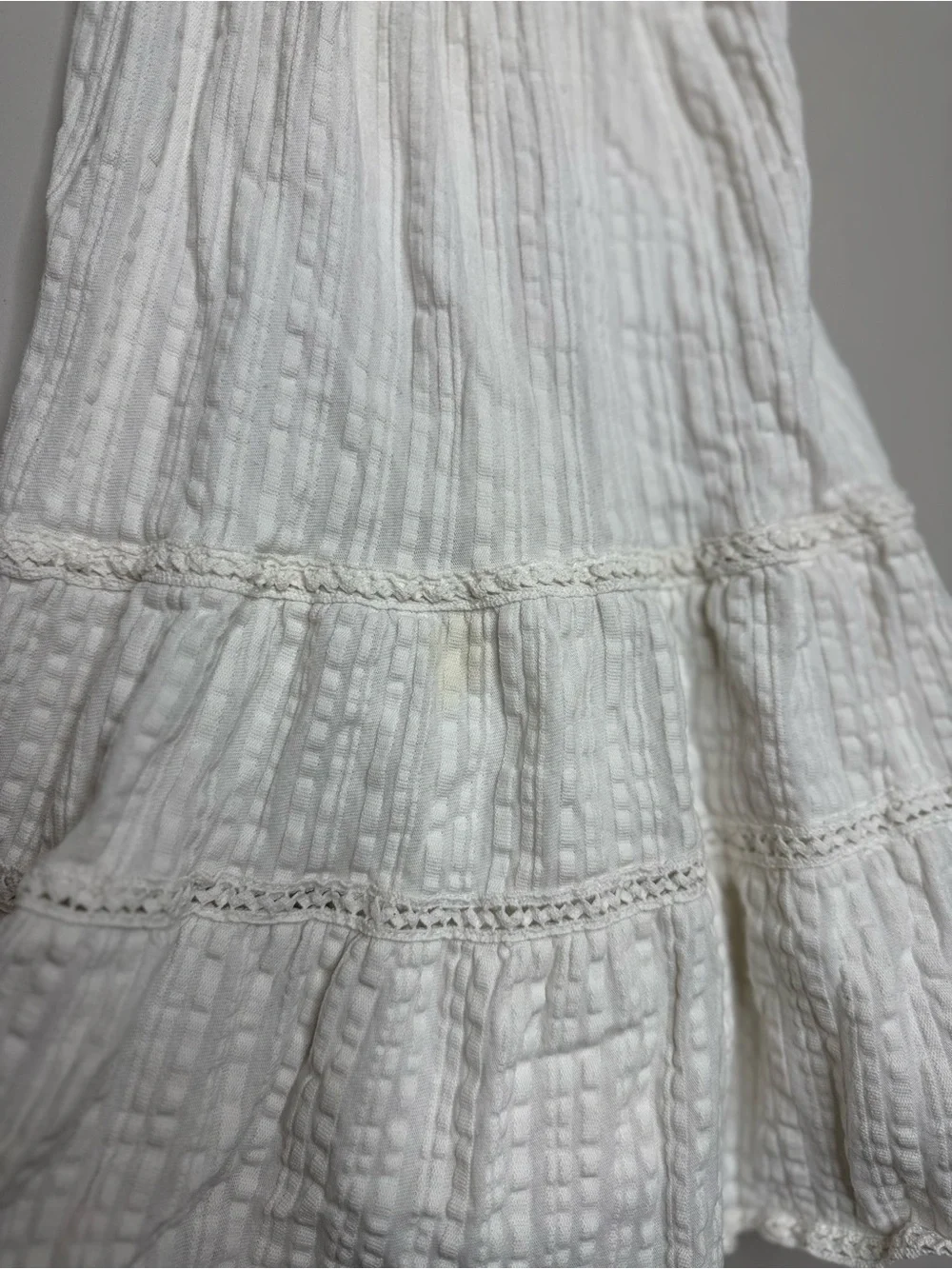 $16 ADD ON Zara dress Tiered white  Girls Size 6 janie and jack cotton on kids‎